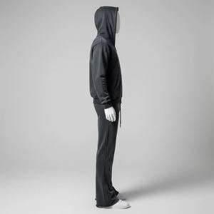 เสื้อฮู้ดซิปเต็มตัว ล้างสีแบบแอซิดวอช ชุดวอร์มแบบเรียบ ชุดออกกำลังกาย สกรีนโลโก้ได้ ผู้ชาย/ผู้หญิง น้ำหนักเบา สตรีทแวร์ ผ้าฝ้าย 100% ชุดจ็อกเกอร์ - Product Image 4