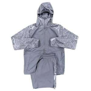 <b>Jacket</b> Jogger Set 2-Piece Zipper Track Suit Polyester Windbreaker Streetwear Tracksuit Shorts - Product Image 1