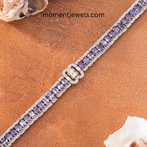 Fashion OL Geometric Silver <b>Gemstone</b> <b>Bracelet</b> for Women Solid Silver 13g Link Chain <b>Bracelets</b> - Product Image 5