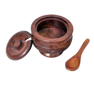 Azucarero de Madera de Acacia Hecho a Mano, la Mejor Oferta, Contenedor de Alimentos, Artículos Decorativos, Azucareros de Madera - Product Image 1