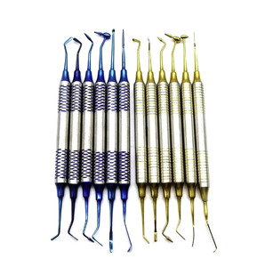 Ensemble de 6 spatules pour composites dentaires en acier inoxydable, antiadhésives, outils esthétiques et réparateurs, certifiés CE - Product Image 1