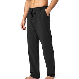Summer Lightweight Yoga Beach Casual Men Cotton Polyester Elastic Waist Mid Custom Straight Joggers <b>Pants</b> MADE BY HS 2027 - Product Image 2