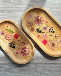 Premium Handmade Resin <b>Tray</b> With Natural Wooden Combination For Rustic Home Decor And Kitchen Accessories - Product Image 4