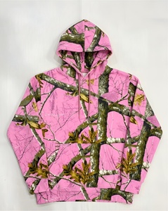 Sweat-shirt à capuche camouflage rose unisexe, style outdoor, en coton mélangé, impression personnalisée, OEM ODM, streetwear, mode - Product Image 1