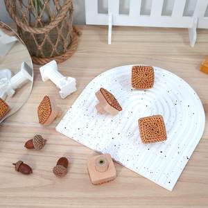 Perillas de ratán natural para armario de cocina, juego de perillas decorativas para armario, manija de puerta de armario - Product Image 5