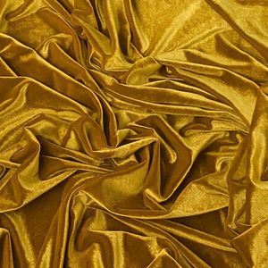 Luxury Chiku Yellow Velvet Fabric 100% Polyester Brushed Sueded Plain Woven Medium Weight Soft Comfortable Wrinkle Curtain - Product Image 2