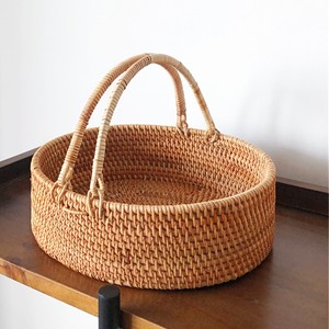 Cestas de ratán sostenibles de alta calidad con asas, ideales para viajes a la playa, camping, picnic, personalizables. - Product Image 1