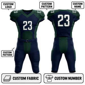 Uniforme de Fútbol Americano Personalizado para Hombre, Sublimado, Transpirable, de Poliéster, Color Verde Oliva, Número 23 - Product Image 5