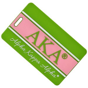 Luggage Tag Pink Green & White PVC Travel Bag Tag with AKA Logo ID Address Card <b>Holder</b> Suitcase Travel Accessory - Product Image 4
