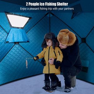Tenda da Pesca Portatile per 2 Persone con Pareti Imbottite in Cotone - Product Image 2