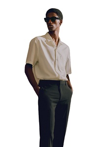 Pantalon ajusté de haute qualité en polyester et viscose sergé ODM & OEM Pantalon de marque personnalisée pour hommes @ prix de gros - Product Image 2