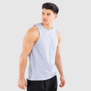Camiseta Casual sin Mangas para Hombre, Estilo Moderno, 100% Algodón, Logotipo Frontal Sólido, Tela Jersey de 180g, Camiseta sin Mangas para Hombre - Product Image 2