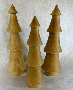 Set of 3 Handmade Wooden Christmas Decorations Gifts Ornaments Wood Mini Christmas <b>Trees</b> Figurines - Product Image 4