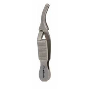 Precision Micro Instrument Delicate Tissue Handling Medical Dieffenbach Serrefine <b>Clamp</b> Curved Surgical Hemostat Manual 4.5 cm - Product Image 3