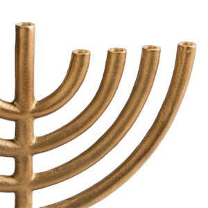 Menorah en laiton finition or pour la décoration de la maison - Product Image 3