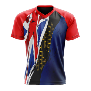 Camisetas de manga corta de color liso, cuello en V, de tela gruesa, tallas grandes para hombre, diseño personalizado. - Product Image 5