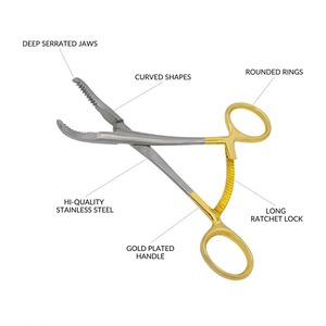 Pinces à os de haute qualité de 5,5 pouces, manche doré, acier inoxydable allemand, instruments chirurgicaux orthopédiques réutilisables et autoclavables - Product Image 5
