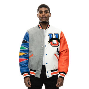 Veste bomber universitaire pour homme, design personnalisé, manches en cuir, broderie chenille, logo, veste universitaire pour garçons - Product Image 3