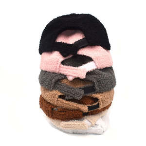 Customizable Teddy Fleece Baseball <b>Cap</b> with Soft Sherpa Texture Curved Brim Casual <b>Winter</b> Hat Custom Logo Wholesale Headwear - Product Image 6
