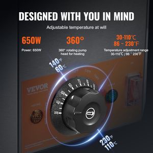 เครื่องจ่ายชีสไฟฟ้าเชิงพาณิชย์ ขนาด 2.3 ควอร์ต ทำจากสแตนเลส พร้อมระบบทำความร้อน อุณหภูมิ 86-230 องศาฟาเรนไฮต์ เครื่องอุ่นฟัดจ์ร้อน - Product Image 3