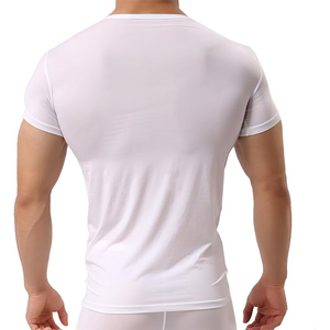 T-shirt de compression professionnel pour homme, manches courtes, coupe ajustée, pour la course et l'entraînement, séchage rapide, respirant, tricoté, décontracté - Product Image 4