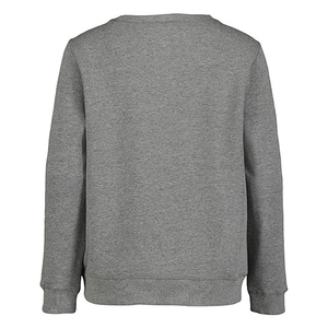 OEM Wholesale Gray Crew Neck <b>Sweatshirt</b> With Red And <b>White</b> Stripes Regular Fit Unisex Knitted Pullover Casual Autumn Wear - Product Image 2