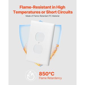 Copri Prese Elettriche a 1 Posto, Infrangibili e Resistenti agli Urti, in Policarbonato Termoplastico, Confezione da 10, Misura Standard - Product Image 4