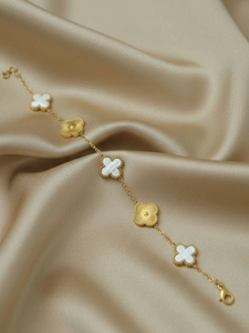 กำไลไอวอรี่โคลเวอร์ _ กำไลทองคำป้องกันการหมองสำหรับผู้หญิง - Product Image 2