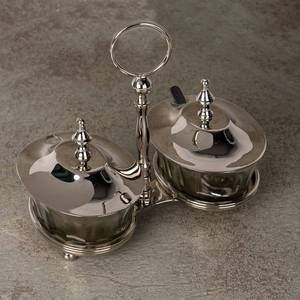 Cuenco de metal para frutos secos con tapa, el más demandado, bellamente elaborado por S AND SONS INTERNATIONAL - Product Image 4
