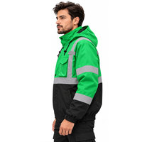 Veste de travail haute visibilité imperméable sur mesure, vêtements de travail d'extérieur personnalisés, vestes d'entraînement