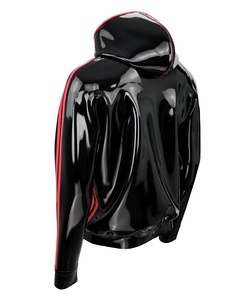 Combinaison intégrale en latex noir avec capuche et fermeture éclair, manches longues, pour femme et unisexe, personnalisable OEM ODM, meilleur prix, direct usine - Product Image 3