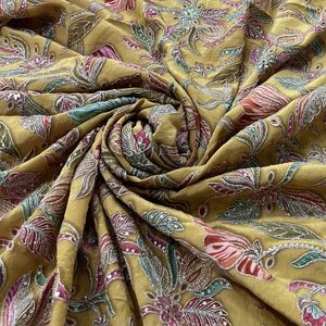 Premium position print with embroidery fabric is a modern textile designed for stylish fashion and <b>garment</b> collections This fabr - Product Image 4
