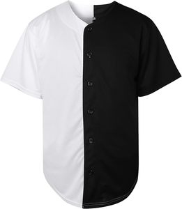 Maillot de baseball blanc à col en V pour homme, manches courtes, séchage rapide, décontracté, style sportif, couleur unie, idéal pour l'été - Product Image 2