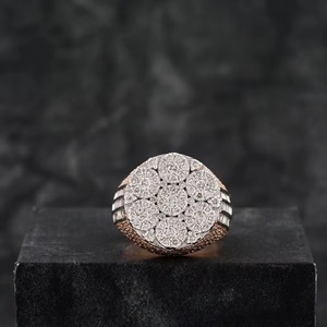 Anillo Unisex de Moissanita VVS en Plata de Ley 925 Chapado en Oro Rosa, Estilo Hip Hop, Ideal para Regalo de Boda o Compromiso, Gran Venta - Product Image 1