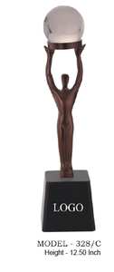 Trophée en métal modèle 328, figurine sportive avec globe, en alliage de zinc plaqué, récompense durable pour les jeux et événements - Product Image 6