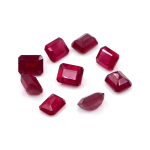 Rubis naturels de Bangkok, octogones calibrés 6x7mm, pierres précieuses de rubis naturelles facettées pour la fabrication de bijoux, prêtes à l'emploi - Product Image 3