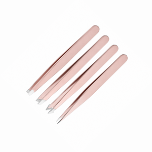 Pinzas para Cejas de Acero Inoxidable Color Oro Rosa con Logotipo Personalizado, Ecológicas, Duraderas, Premium, Planas y Puntiagudas, Kit de Cuidado Personal - Product Image 3