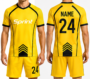 Uniformes de Fútbol Personalizables de Primera Calidad a Precios Razonables, Impresión Digital, Tejido Transpirable de Spandex/Poliéster - Product Image 1