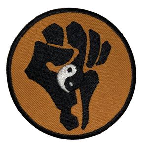 Circular Luxury Embroidered Scorpion Patch Sew-On Fabric Badge with Safety <b>Pin</b> for <b>Hats</b> & Gloves - Product Image 3