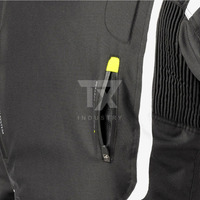 Blouson de moto d'hiver en toile, col montant, logo frontal, imperméable, respirant, à capuche, doublure en coton, réversible, pour homme