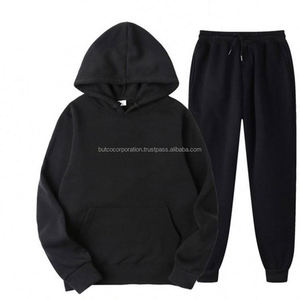 Ensemble de survêtements en coton unisexe avec logo personnalisé Vêtements de sport d'hiver survêtements actifs écologiques pour hommes et femmes - Product Image 3
