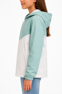 Wholesale Customizable Hooded Windbreaker Jacket Quarter Zip Casual Style Unisex Spring Wear Light Weight Polyester - Product Image 5