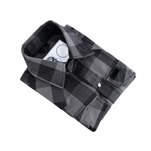 เสื้อเชิ้ตแขนกุดผ้าแฟลนเนลผู้ชายแบบสั่งทำพิเศษ กระดุมติด ทรงเข้ารูป น้ำหนักเบา มีกระเป๋าหน้าอก 2 ช่อง - Product Image 4