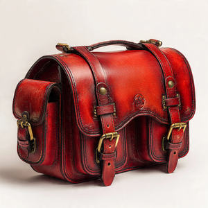 Bolso de Hombro Tipo Saddle de Cuero Genuino Vintage para Mujer, Impermeable, Tamaño Pequeño/Mini - Product Image 3