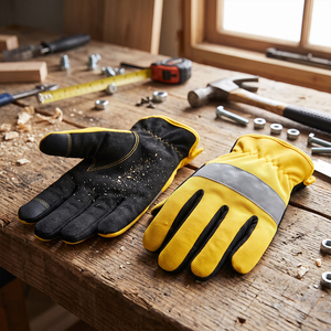 ถุงมือช่างหนังสังเคราะห์ราคาส่งถูก ป้องกันมือสำหรับงานสวน ทนทาน - Product Image 5