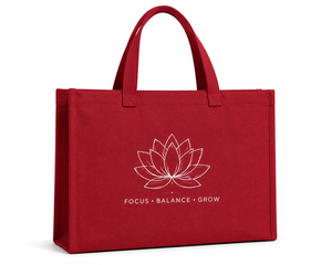 Red <b>Canvas</b> <b>Tote</b> Bag 45x35x12 Cm Top Handle Shopping Bag Daily Use - Product Image 1