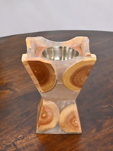 Portavelas de Alta Calidad, Forma Irregular, Resina Epoxi de Mango, Ecológico, Torre de Incienso Aromático de Madera - Product Image 2