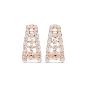 Pendientes de Oro Amarillo de 14K con Diamantes Cultivados en Laboratorio para Mujer, para Usar en la Oficina, Nuevos Diamantes Cultivados - Product Image 2