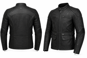Chaqueta de Motocicleta de Cuero para Turismo de Aventura |   Negro Marrón Carbón |   Fabricante OEM ODM |   Diseño de Calidad Premium |   Ropa de Carreras - Product Image 3