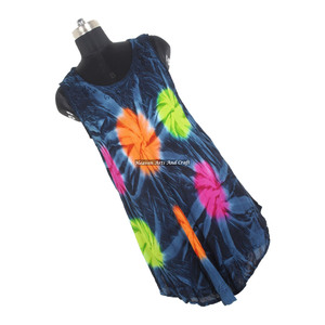 Robe Tie-Dye 2026 à Col Rond Profond, Ample, pour Femme, Style Bohème Gypsy, en Rayonne, pour Soirée Estivale - Product Image 6